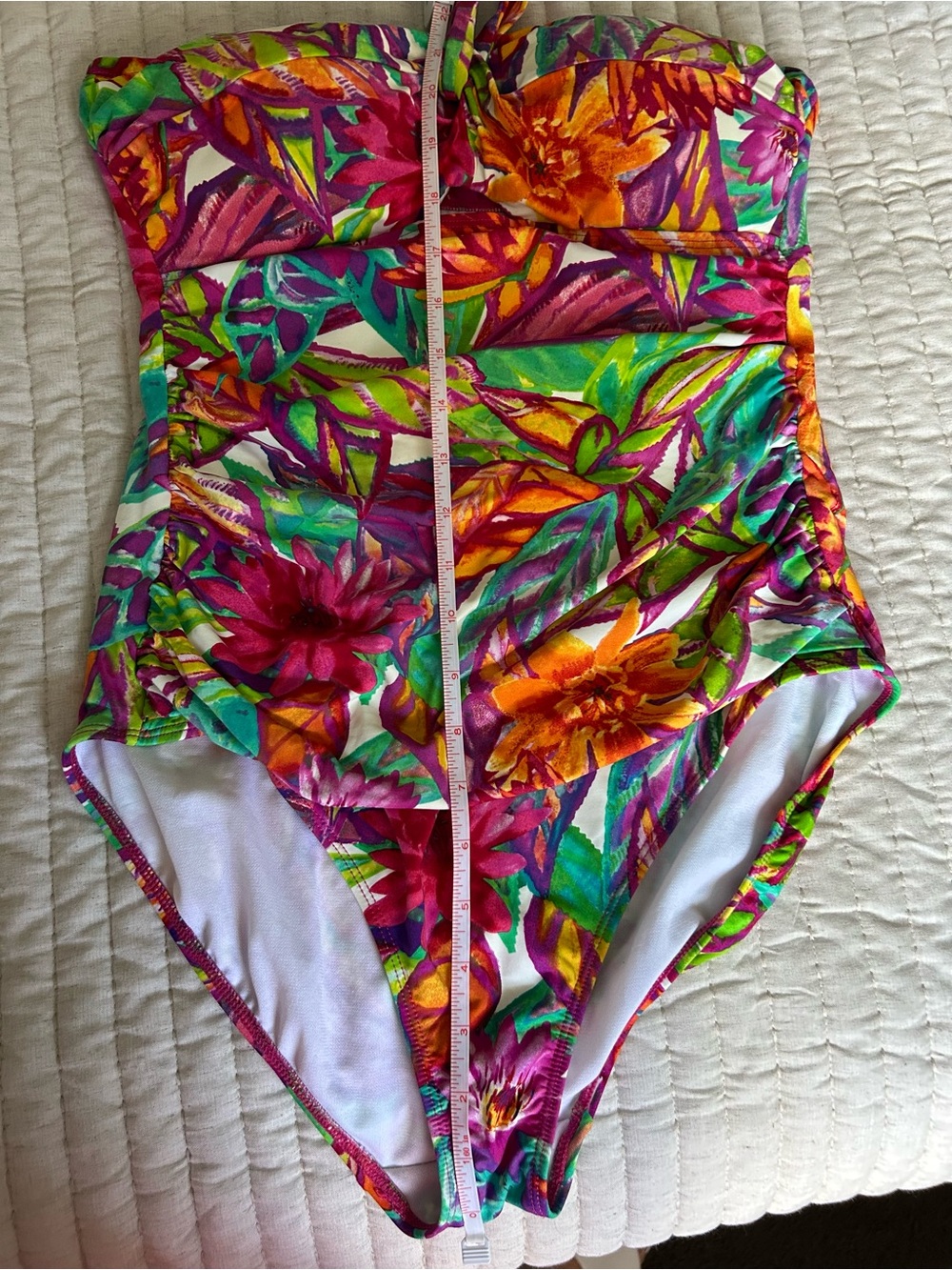 Ralph Lauren Multi Color Tropical Halter One-Piece Swimsuit - Picture 9 of 11